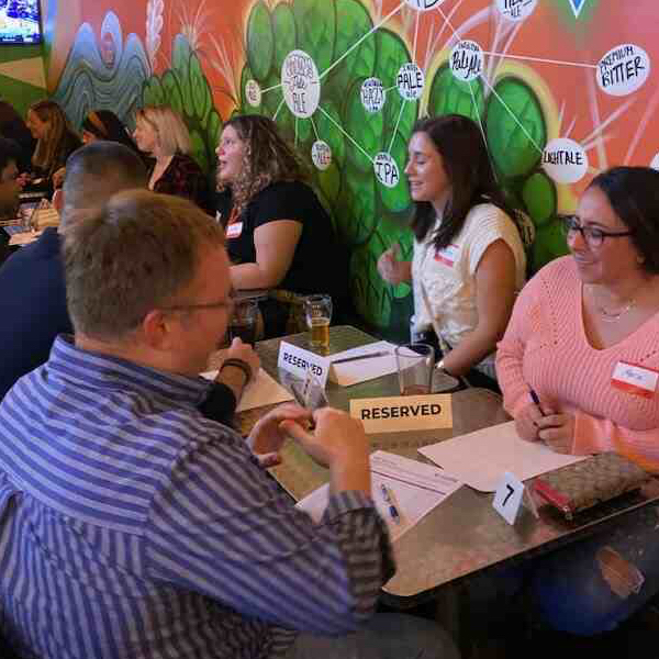 Tampa attendees of speed dating in Florida enjoying the event!